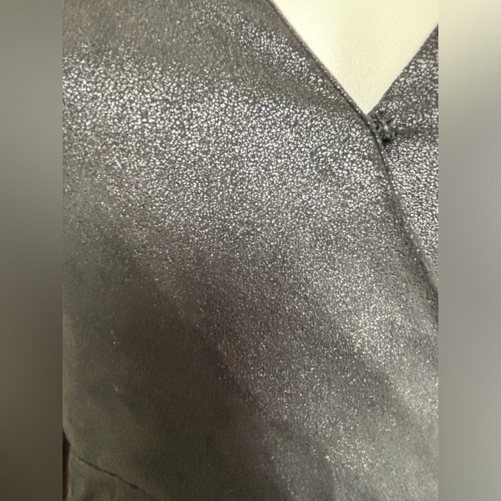Likely Gwendolyn Ruched Black Metallic Shimmer Mini Dress - Picture 13 of 14
